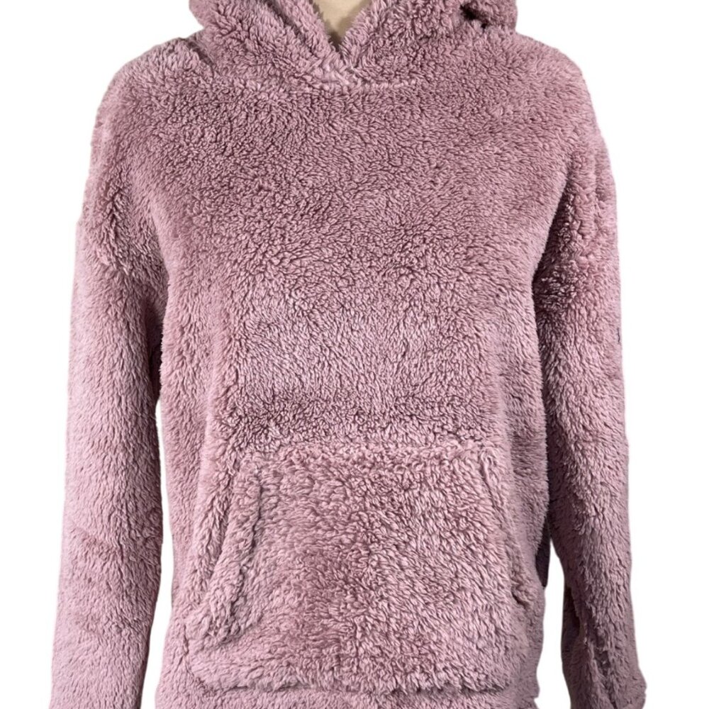 New 32 Degrees Fuzzy Hoodie Sweatshirt Dusty Pink Size S Small